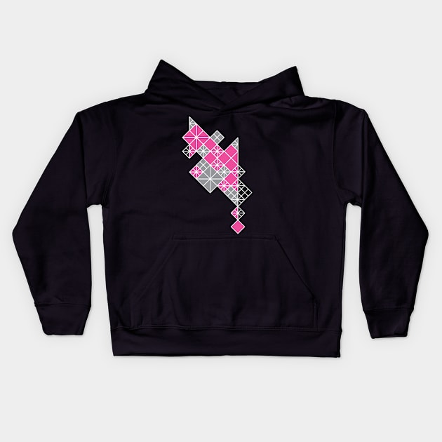 squares and triangles Kids Hoodie by AMDesigns